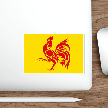 Flag of Wallonia the French Community and Walloon Region Belgium STICKER Vinyl Die-Cut Decal-The Sticker Space