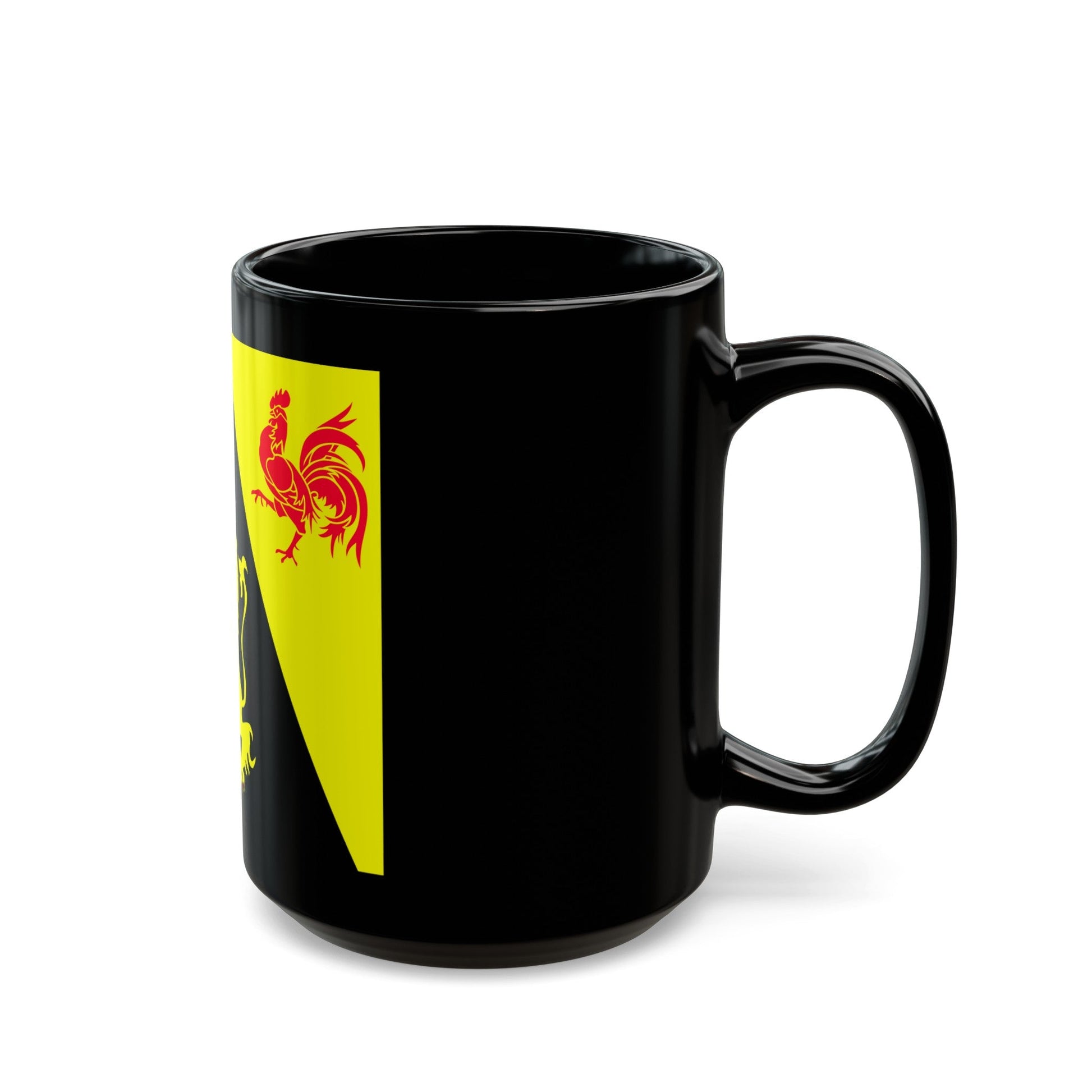 Flag of Walloon Brabant Belgium - Black Coffee Mug-The Sticker Space