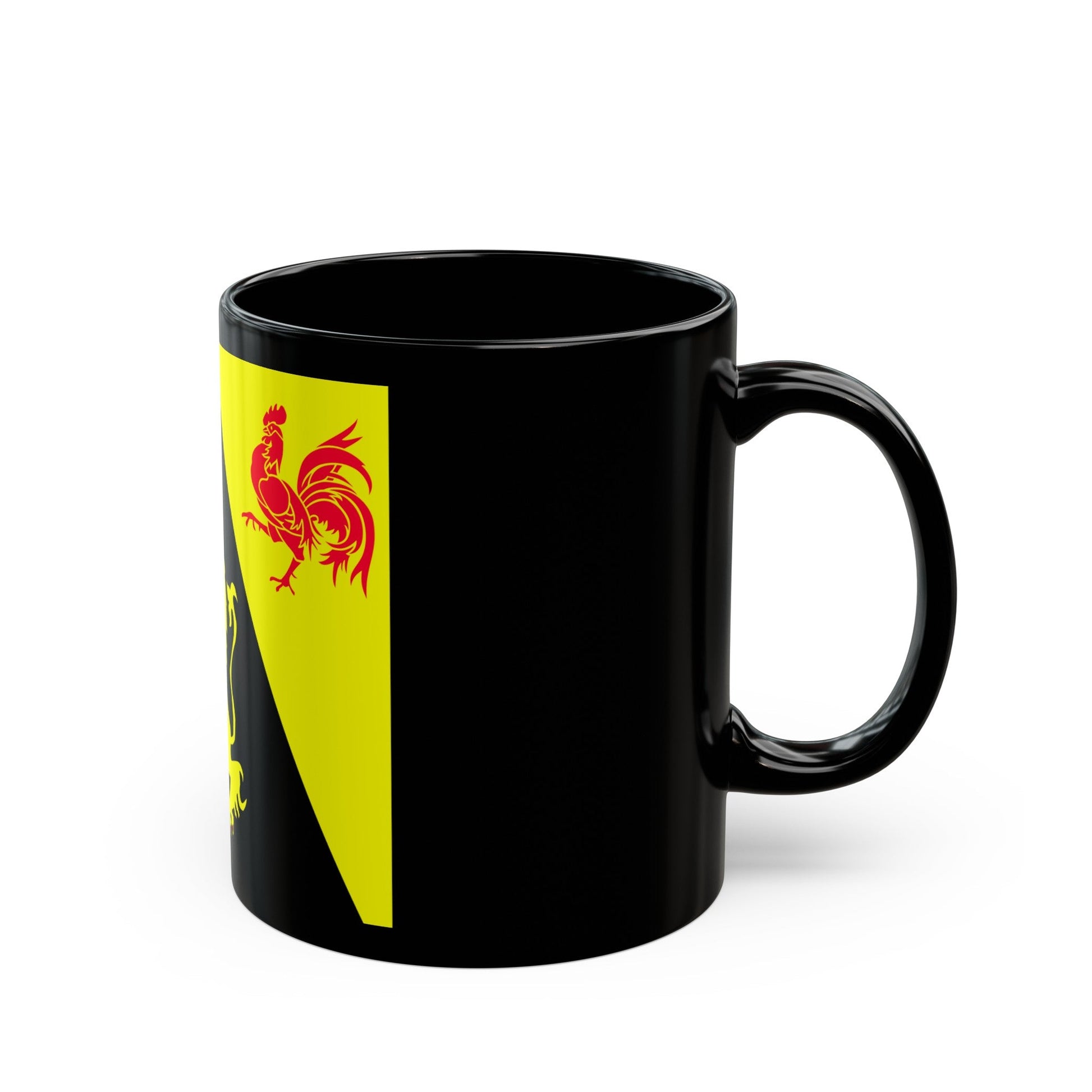 Flag of Walloon Brabant Belgium - Black Coffee Mug-The Sticker Space