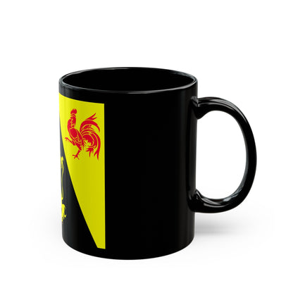 Flag of Walloon Brabant Belgium - Black Coffee Mug-The Sticker Space