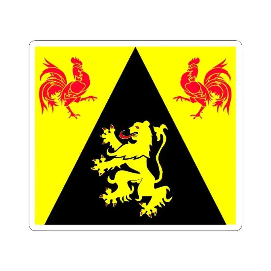 Flag of Walloon Brabant Belgium STICKER Vinyl Die-Cut Decal - The Sticker Space