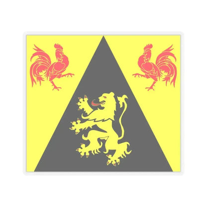 Flag of Walloon Brabant Belgium - STICKER Vinyl Kiss-Cut Decal 2 Inch Transparent - The Sticker Space