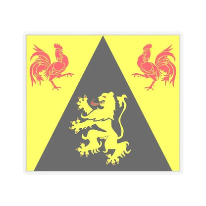Flag of Walloon Brabant Belgium - STICKER Vinyl Kiss-Cut Decal 3 Inch Transparent - The Sticker Space