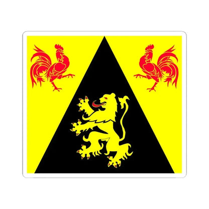 Flag of Walloon Brabant Belgium - STICKER Vinyl Kiss-Cut Decal 3 Inch White - The Sticker Space