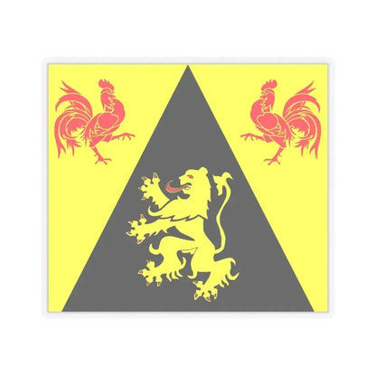 Flag of Walloon Brabant Belgium - STICKER Vinyl Kiss-Cut Decal 6 Inch Transparent - The Sticker Space