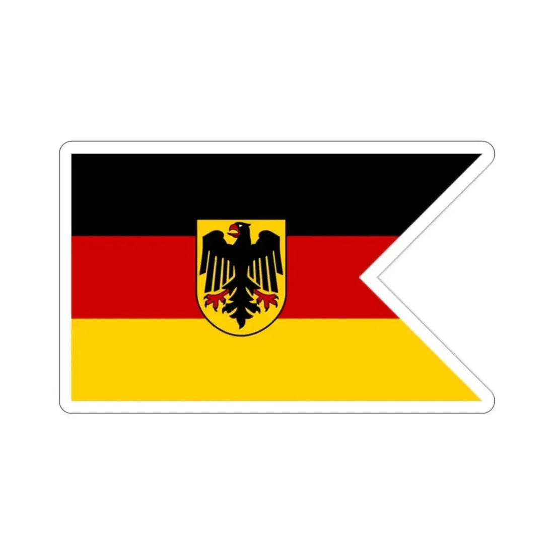 Flag of War ensign and jack Seekriegsflagge und Gösch of the German Navy Germany STICKER Vinyl Die-Cut Decal - The Sticker Space