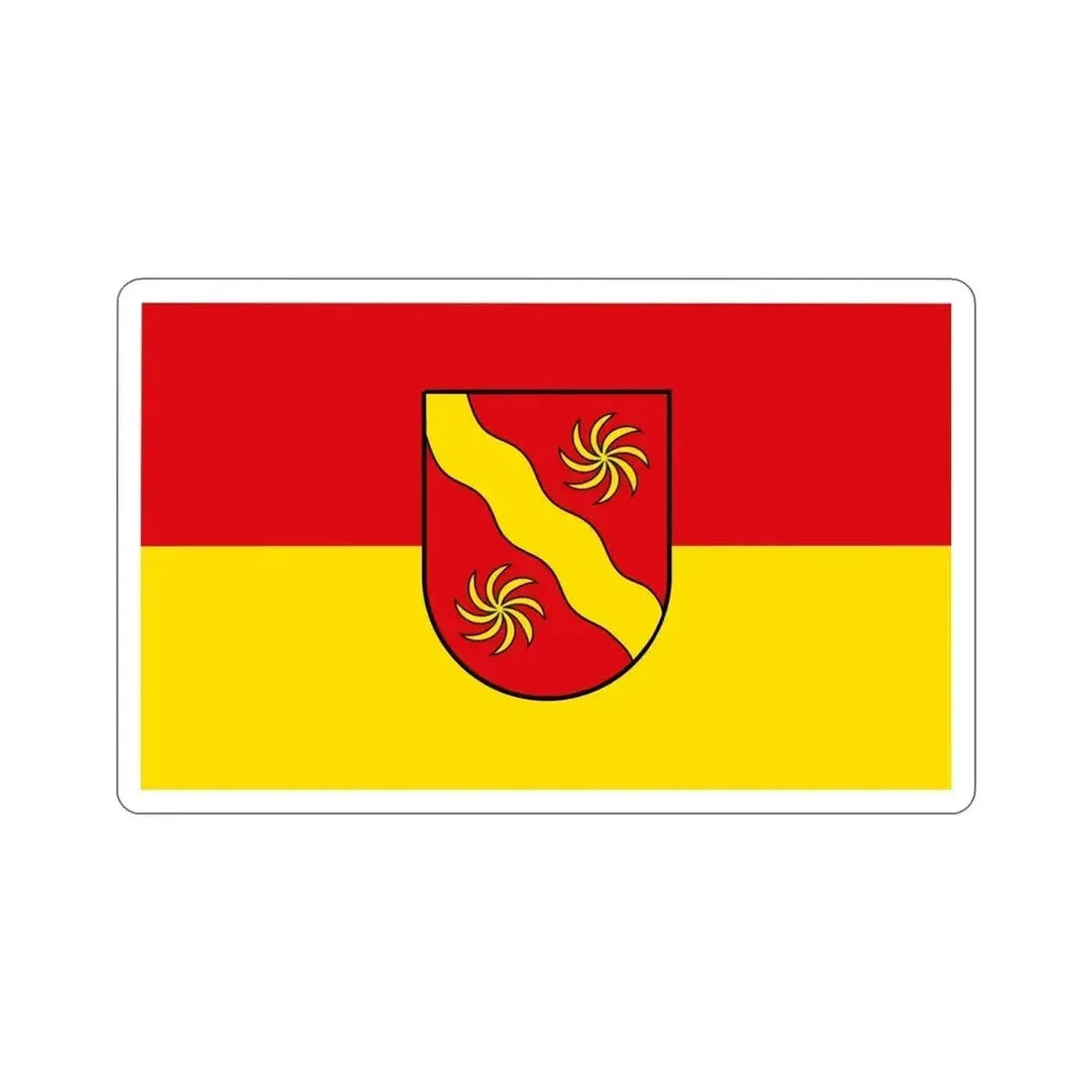 Flag of Warendorf Germany STICKER Vinyl Die-Cut Decal 5 Inch - The Sticker Space