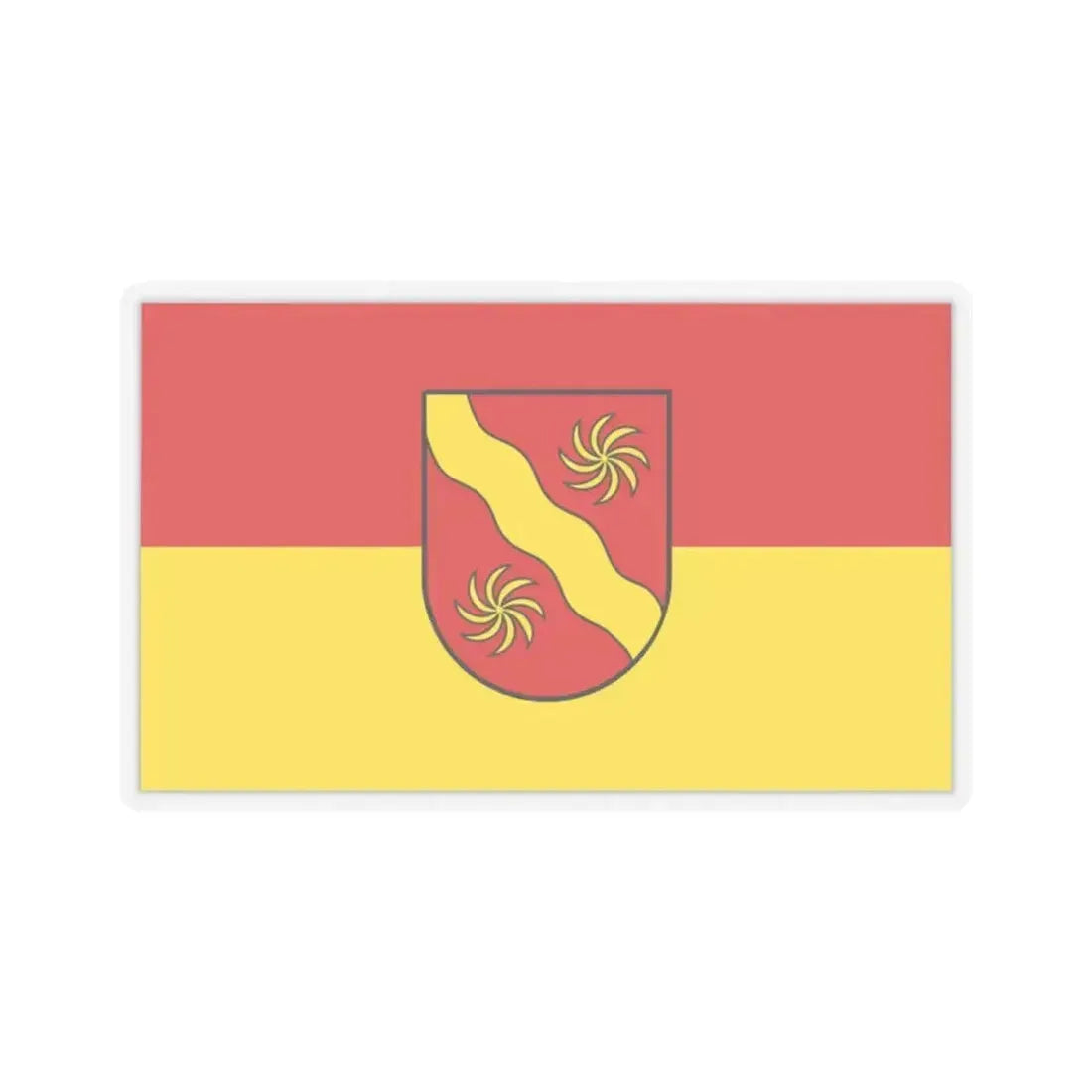 Flag of Warendorf Germany - STICKER Vinyl Kiss-Cut Decal 2 Inch Transparent - The Sticker Space