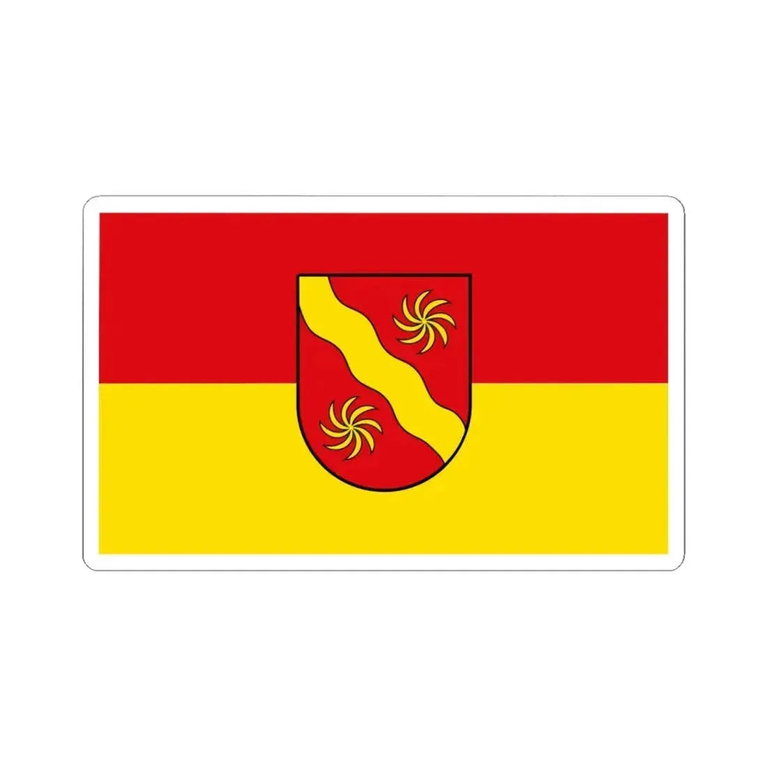Flag of Warendorf Germany - STICKER Vinyl Kiss-Cut Decal 6 Inch White - The Sticker Space