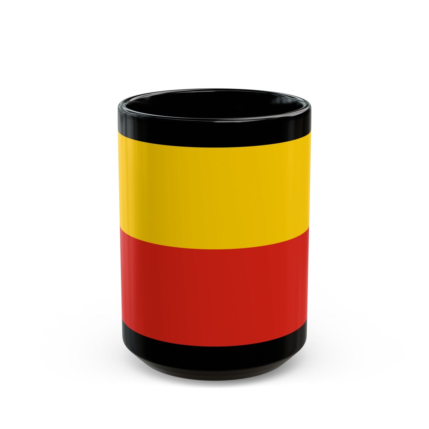 Flag of Warsaw Poland - Black Coffee Mug-15oz-The Sticker Space