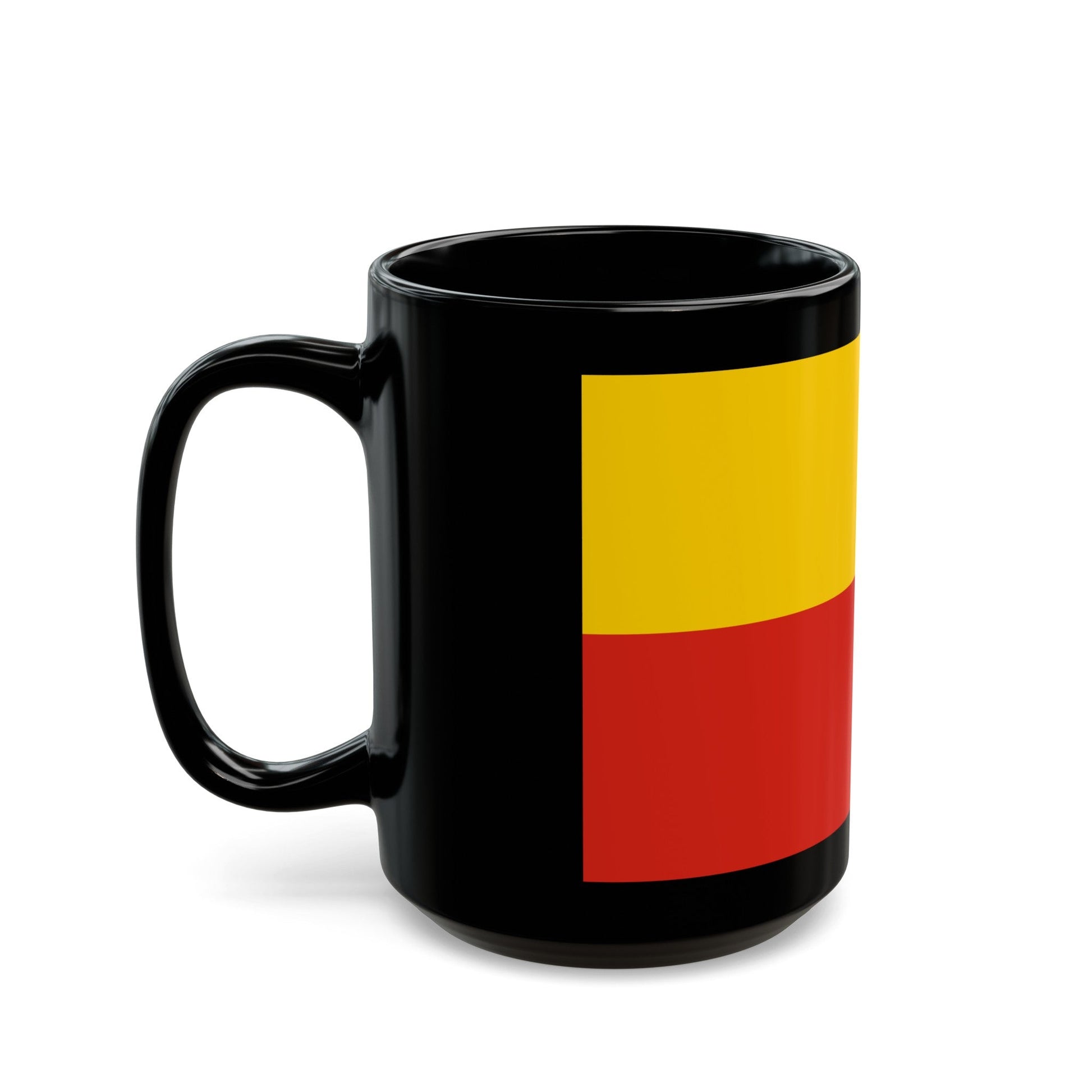 Flag of Warsaw Poland - Black Coffee Mug-The Sticker Space