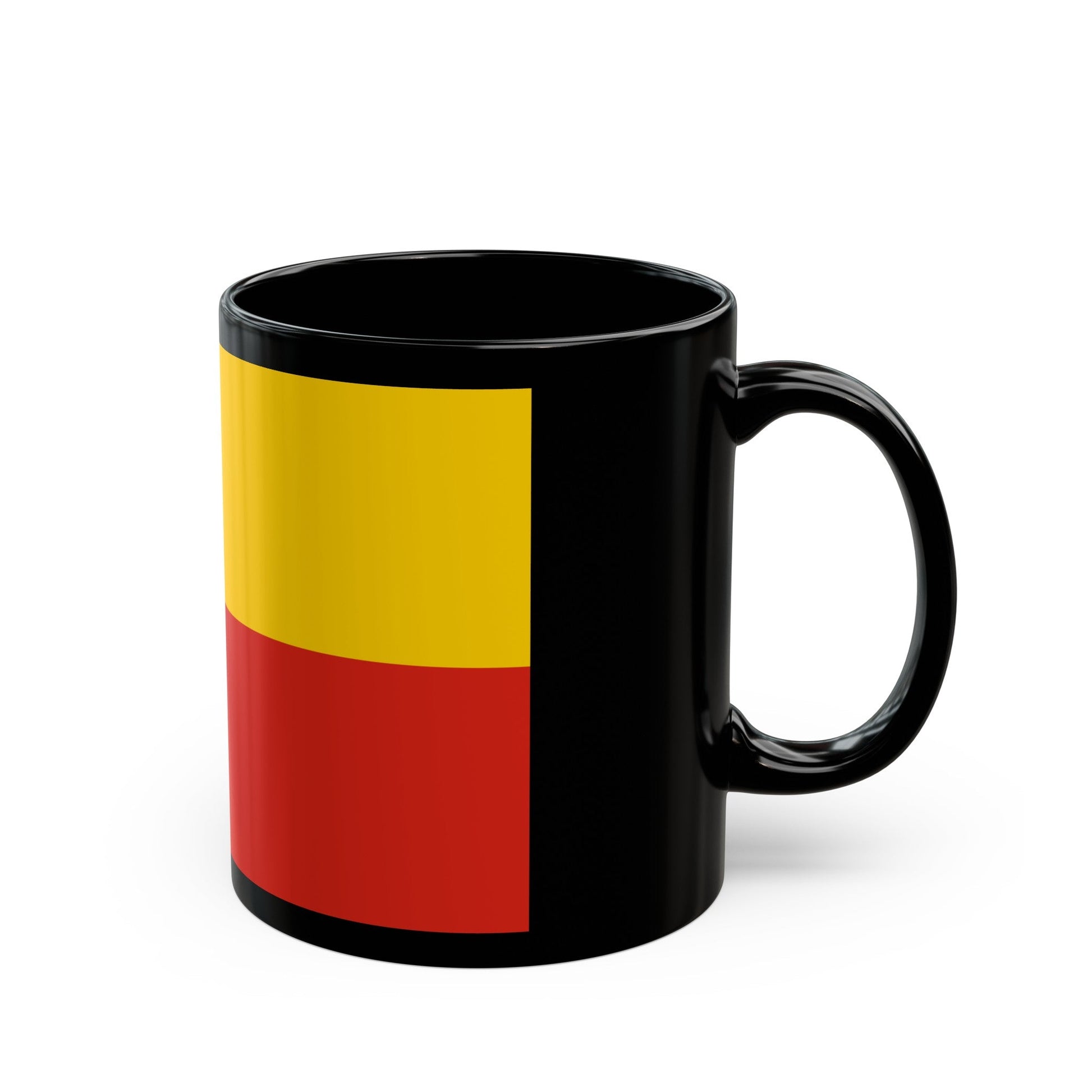 Flag of Warsaw Poland - Black Coffee Mug-The Sticker Space