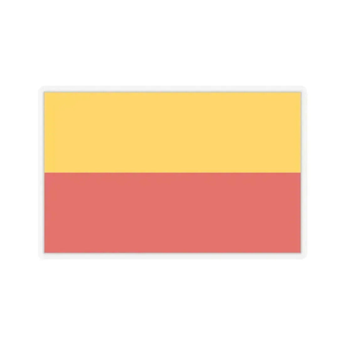 Flag of Warsaw Poland - STICKER Vinyl Kiss-Cut Decal 4 Inch Transparent - The Sticker Space