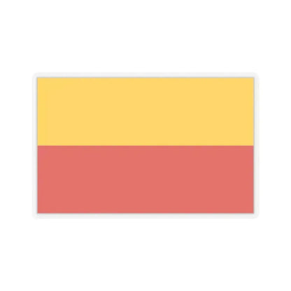 Flag of Warsaw Poland - STICKER Vinyl Kiss-Cut Decal 4 Inch Transparent - The Sticker Space