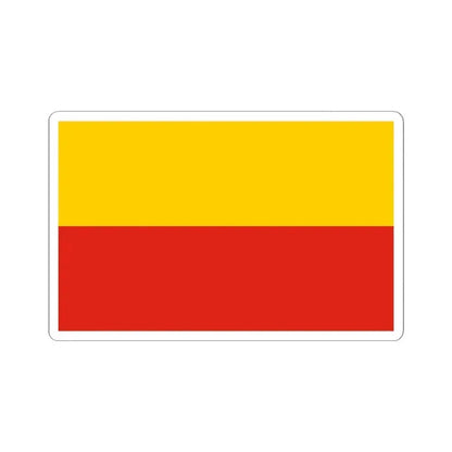 Flag of Warsaw Poland - STICKER Vinyl Kiss-Cut Decal 4 Inch White - The Sticker Space