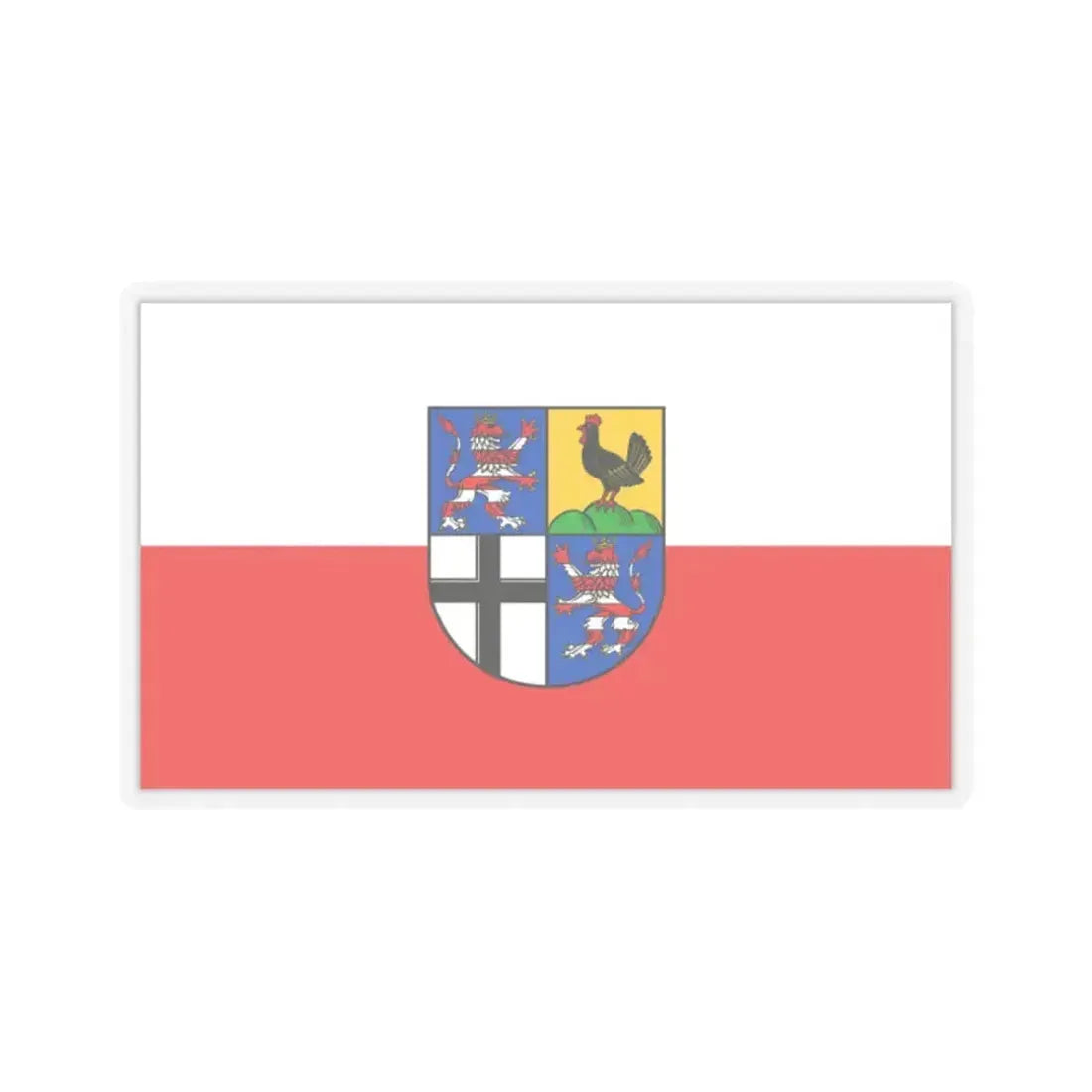 Flag of Wartburgkreis Germany - STICKER Vinyl Kiss-Cut Decal 2 Inch Transparent - The Sticker Space