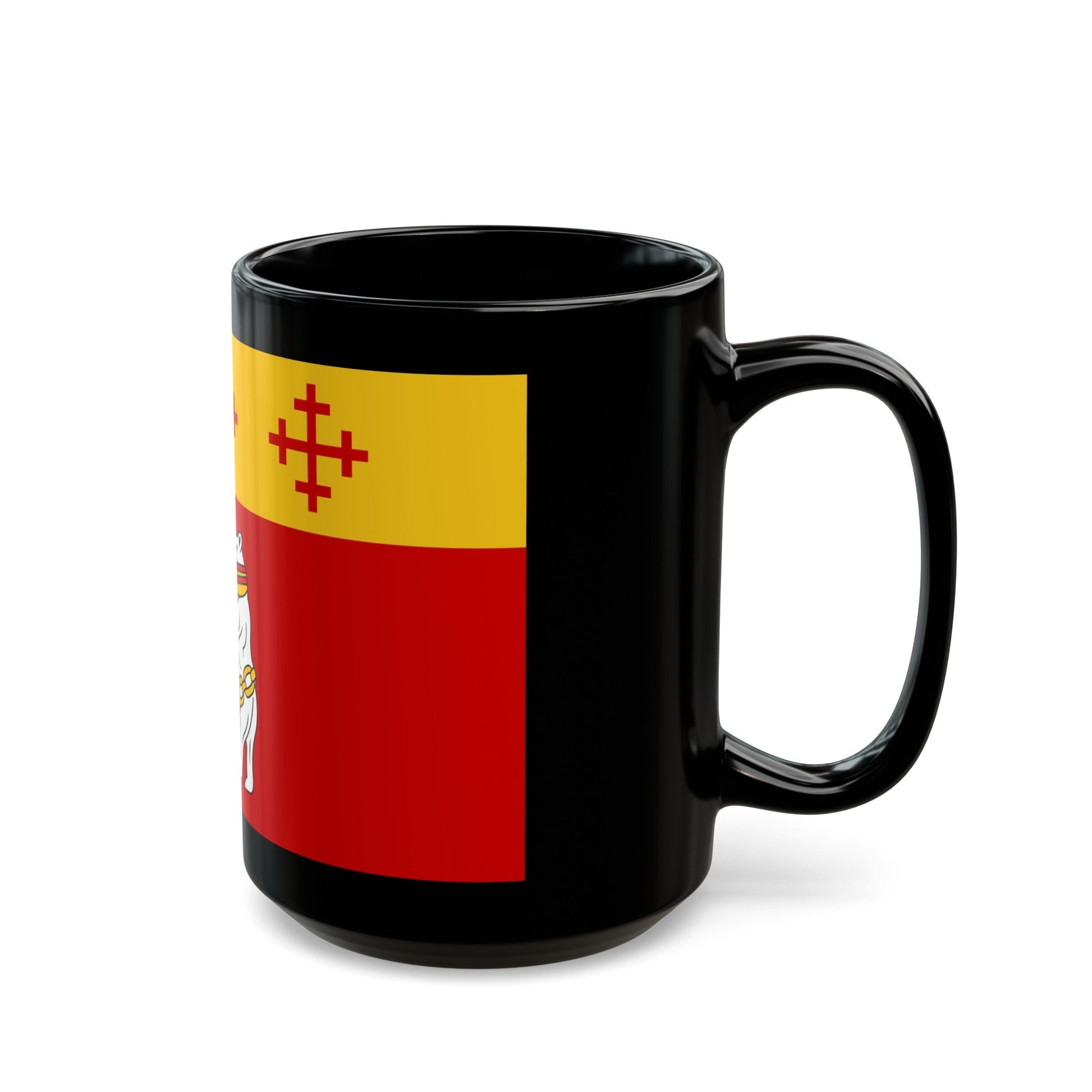 Flag of Warwickshire UK - Black Coffee Mug-The Sticker Space