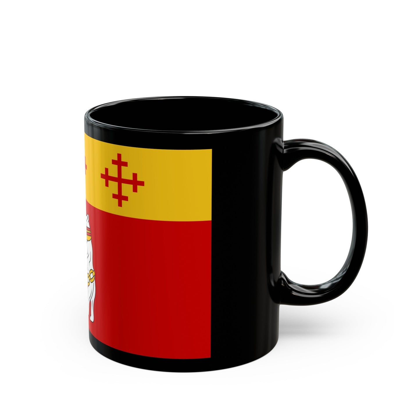 Flag of Warwickshire UK - Black Coffee Mug-The Sticker Space