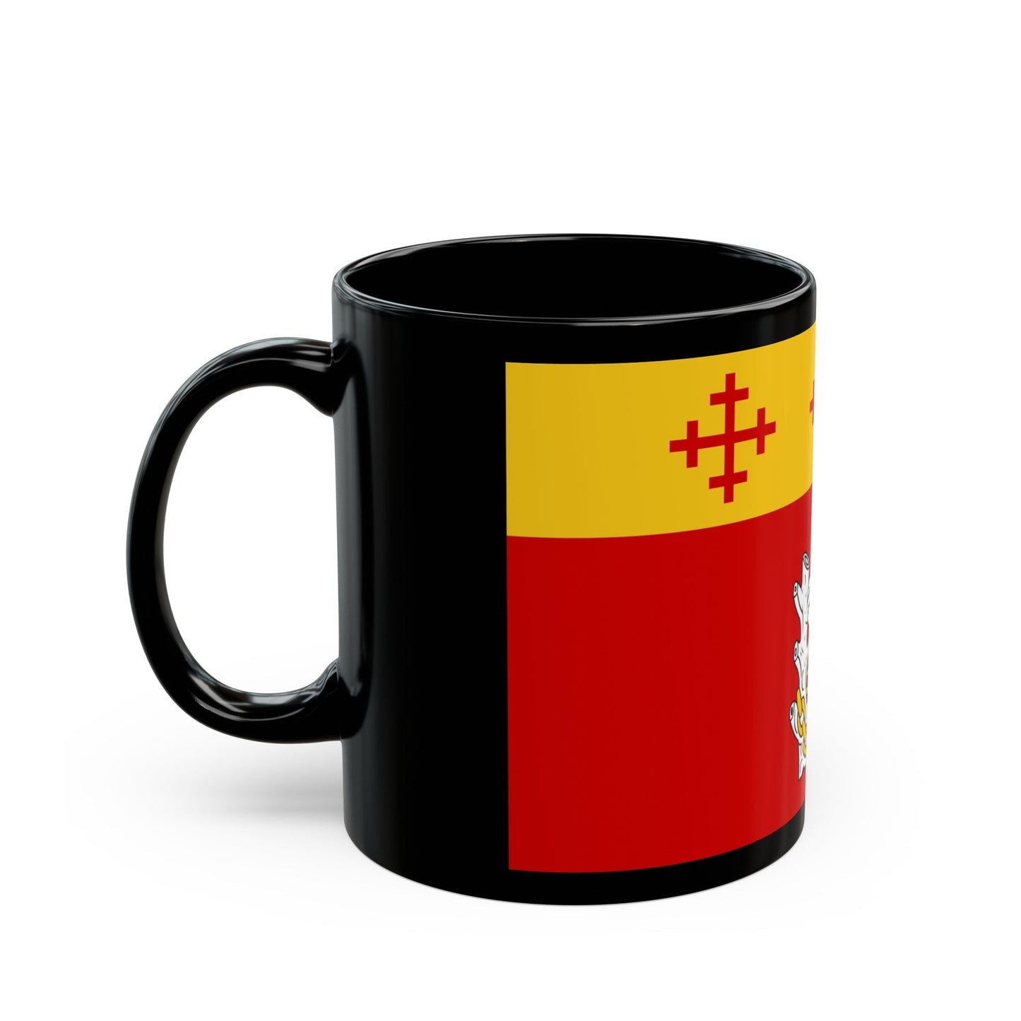 Flag of Warwickshire UK - Black Coffee Mug-The Sticker Space