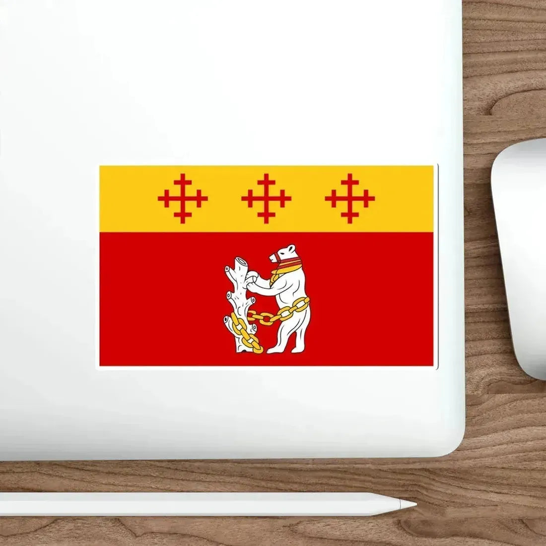 Flag of Warwickshire UK STICKER Vinyl Die-Cut Decal - The Sticker Space