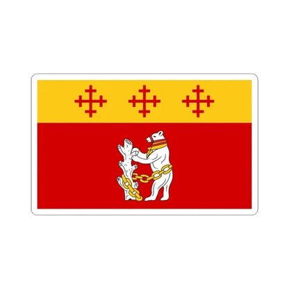 Flag of Warwickshire UK - STICKER Vinyl Kiss-Cut Decal 3 Inch White - The Sticker Space