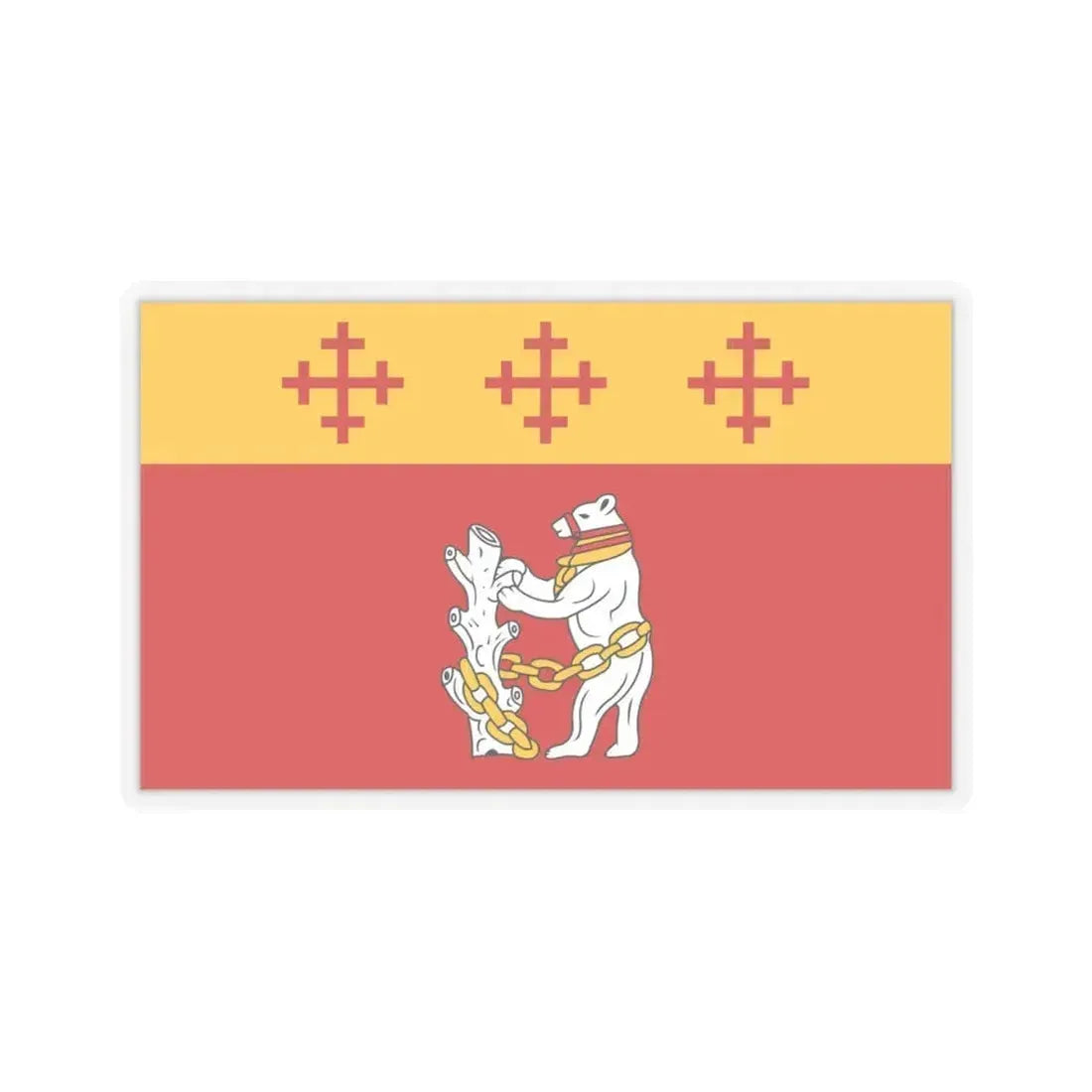 Flag of Warwickshire UK - STICKER Vinyl Kiss-Cut Decal 6 Inch Transparent - The Sticker Space