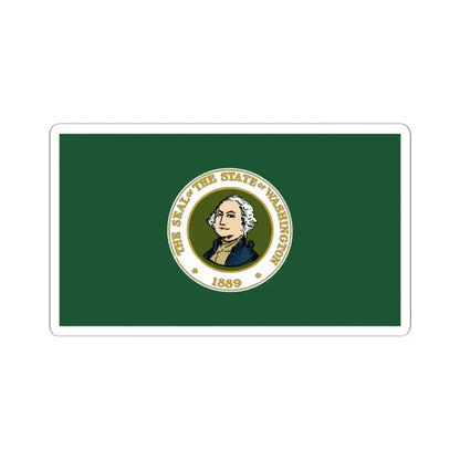 Flag of Washington 1923-1967 (United States) STICKER Vinyl Kiss-Cut Decal 2 Inch White - The Sticker Space