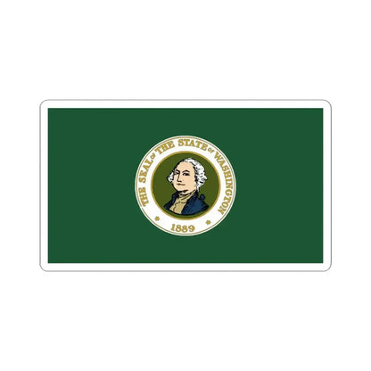 Flag of Washington 1923-1967 (United States) STICKER Vinyl Kiss-Cut Decal 3 Inch White - The Sticker Space
