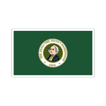 Flag of Washington 1923-1967 (United States) STICKER Vinyl Kiss-Cut Decal 4 Inch White - The Sticker Space