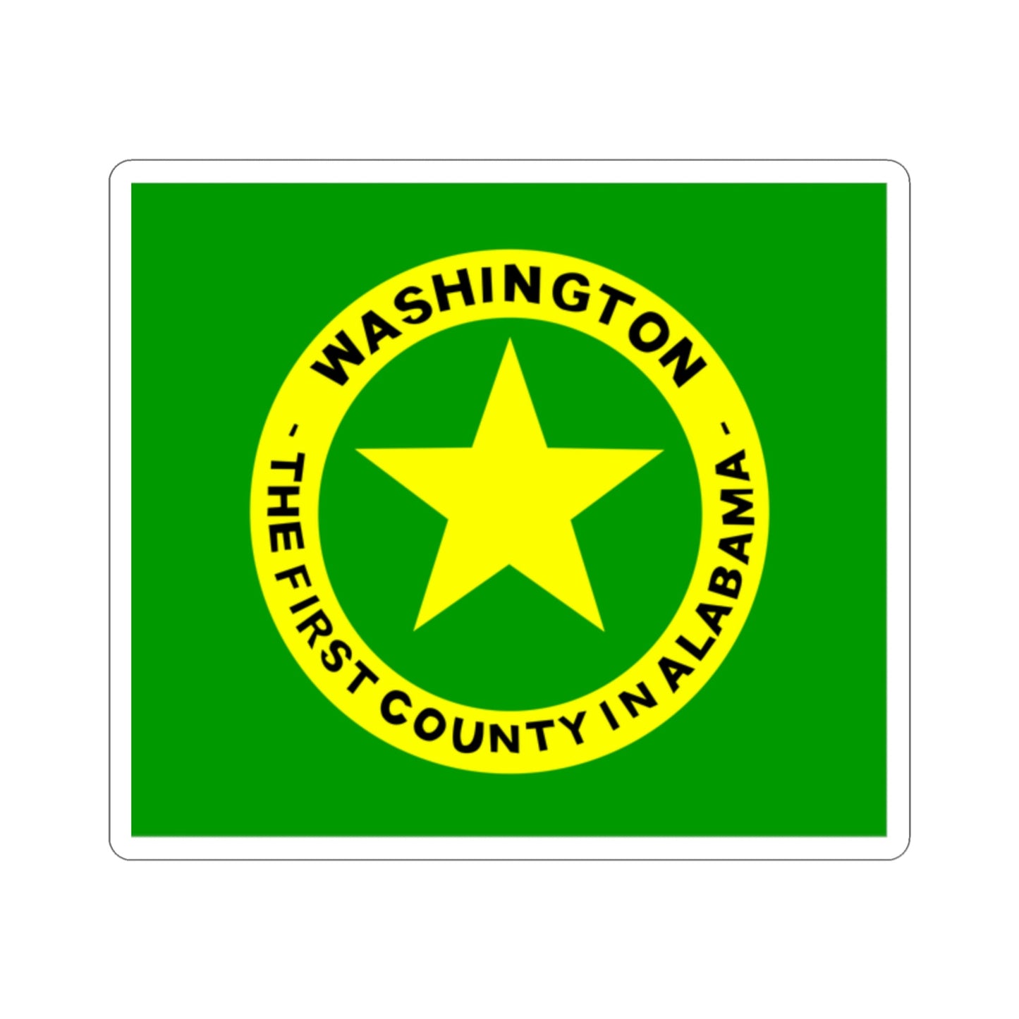 Flag of Washington County Alabama STICKER Vinyl Die-Cut Decal-2 Inch-The Sticker Space