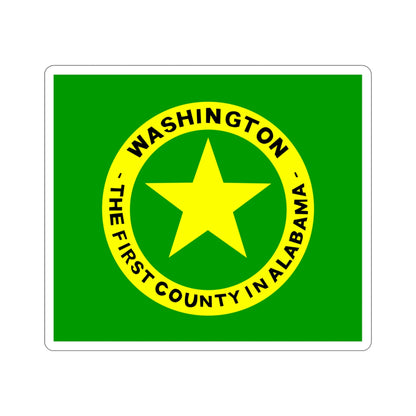 Flag of Washington County Alabama STICKER Vinyl Die-Cut Decal-4 Inch-The Sticker Space