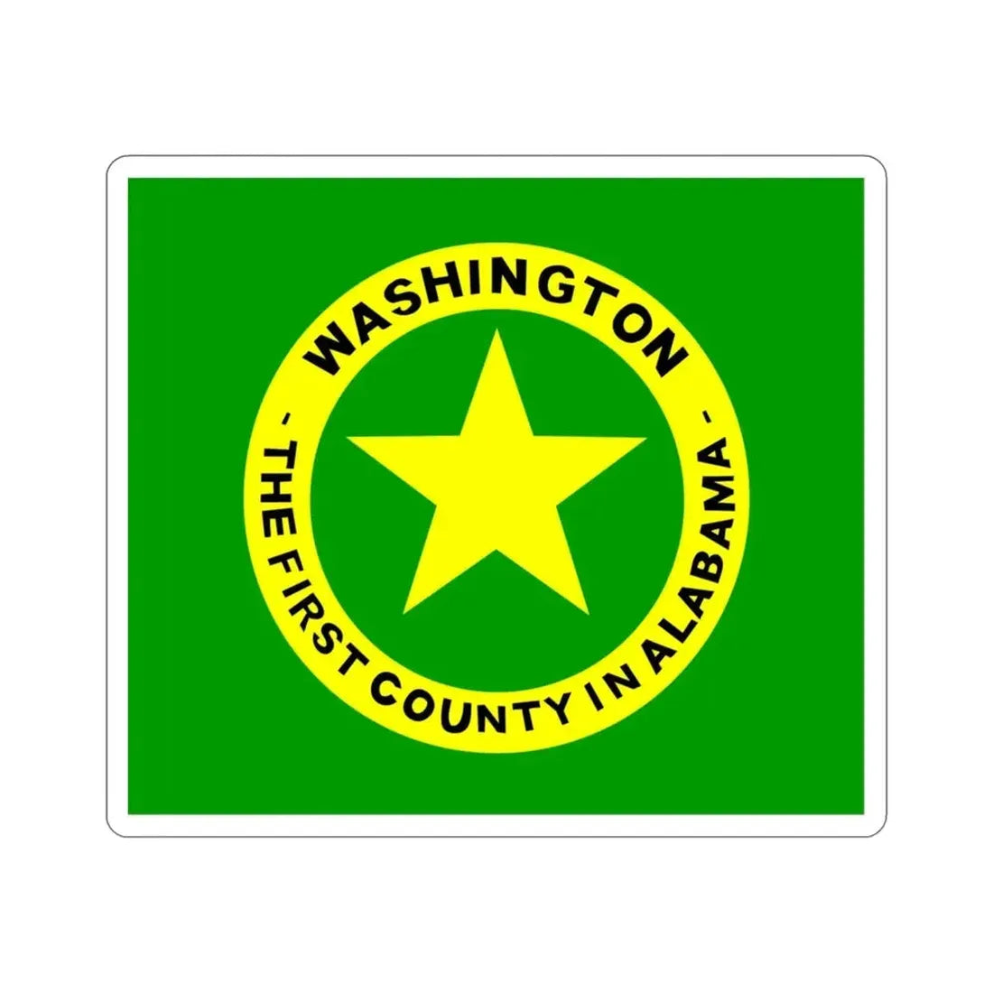 Flag of Washington County Alabama STICKER Vinyl Die-Cut Decal - The Sticker Space