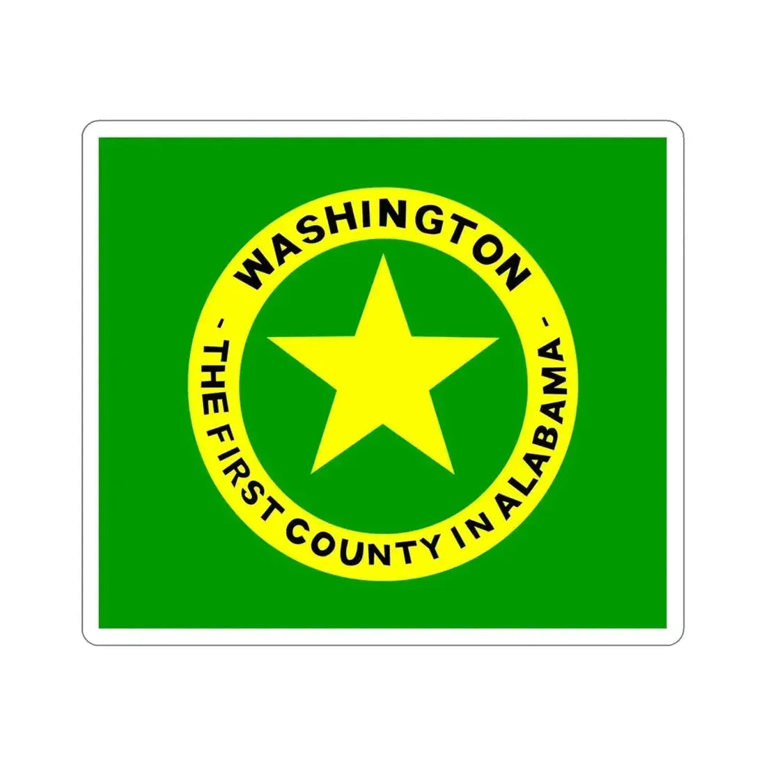 Flag of Washington County Alabama STICKER Vinyl Die-Cut Decal - The Sticker Space
