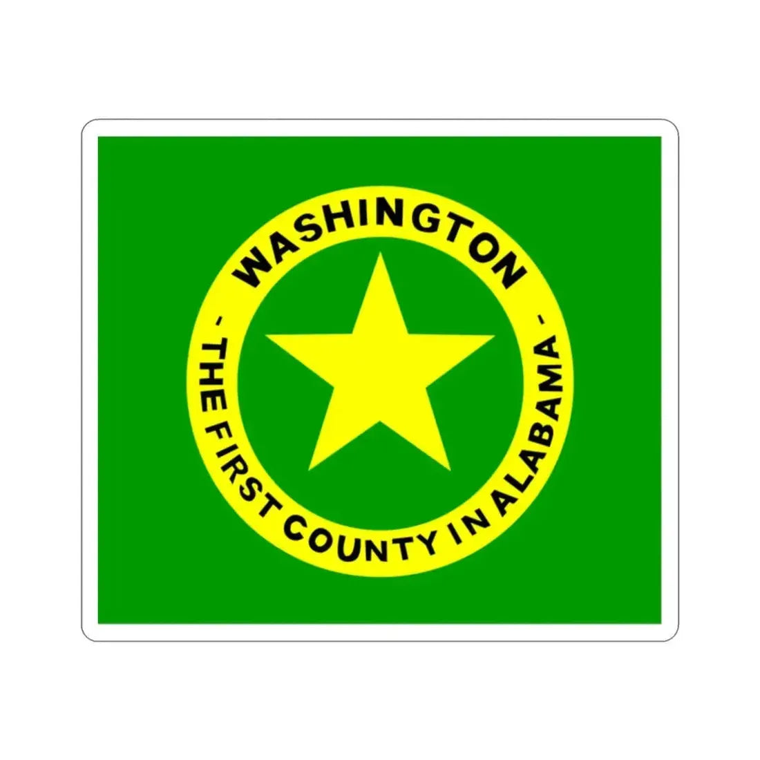 Flag of Washington County Alabama STICKER Vinyl Die-Cut Decal - The Sticker Space