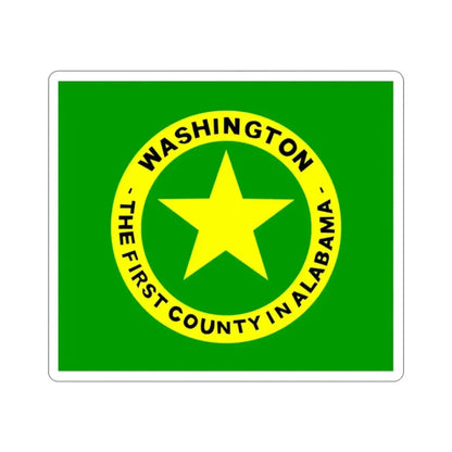 Flag of Washington County Alabama STICKER Vinyl Die-Cut Decal - The Sticker Space