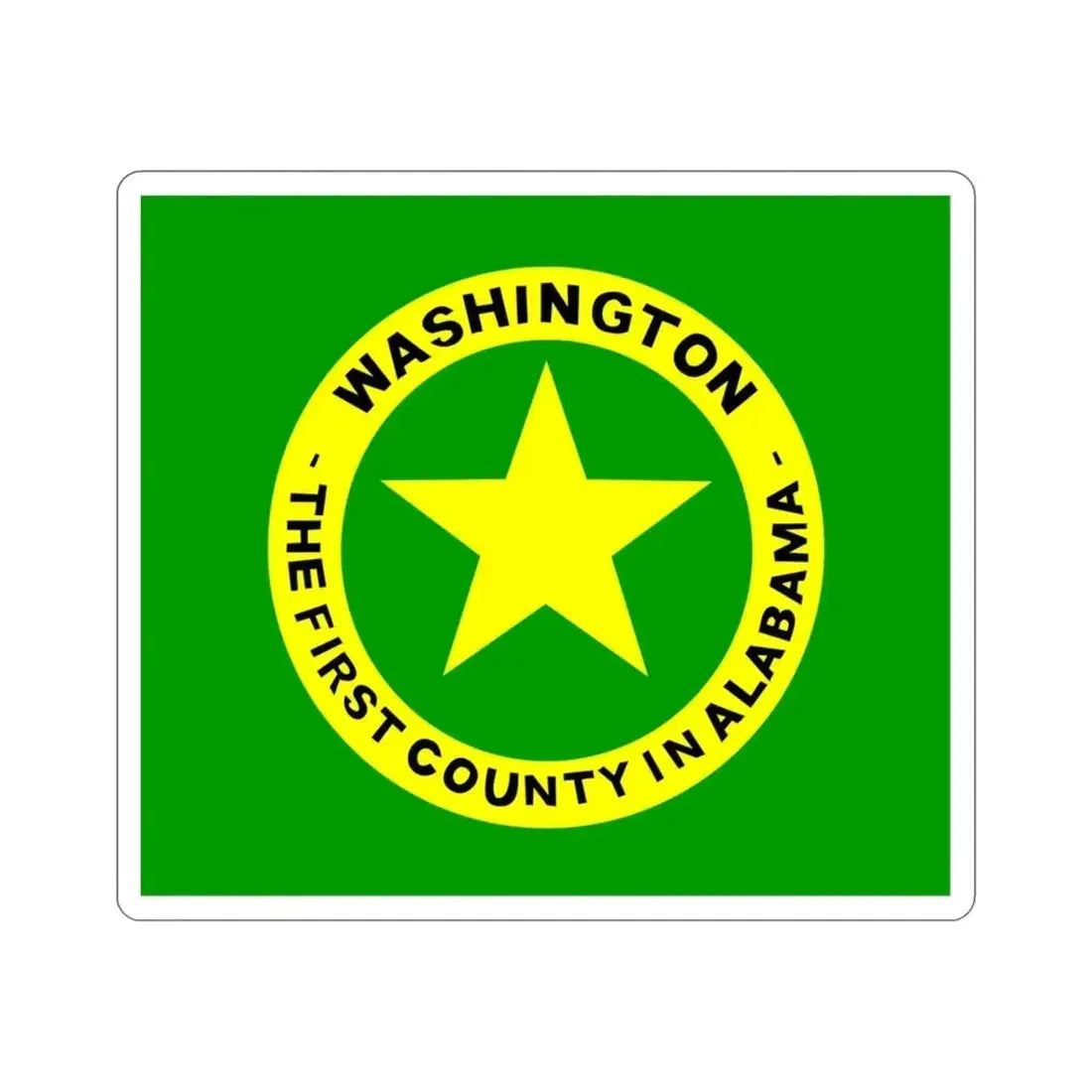 Flag of Washington County Alabama STICKER Vinyl Die-Cut Decal - The Sticker Space