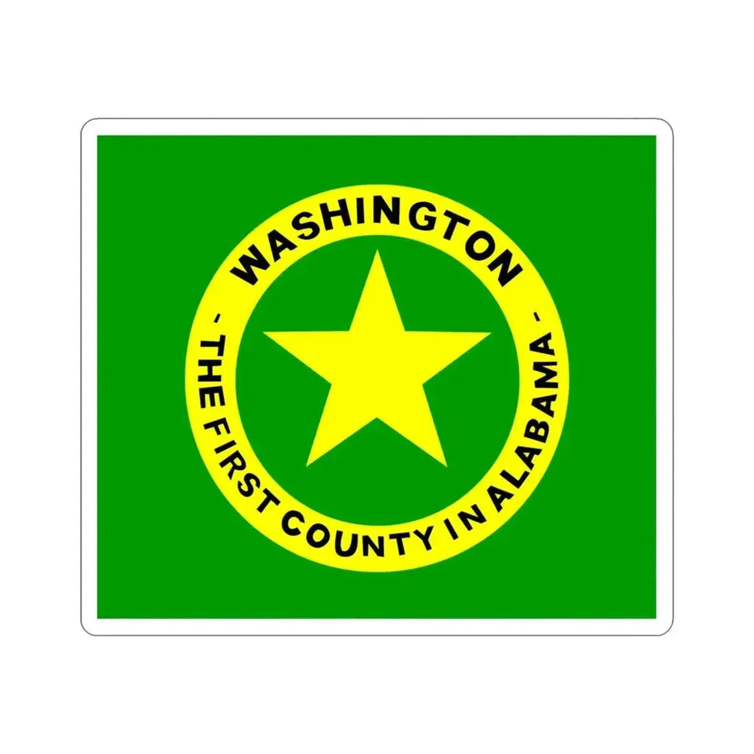 Flag of Washington County Alabama STICKER Vinyl Die-Cut Decal - The Sticker Space