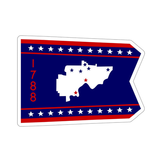 Flag of Washington County Ohio STICKER Vinyl Die-Cut Decal-6 Inch-The Sticker Space