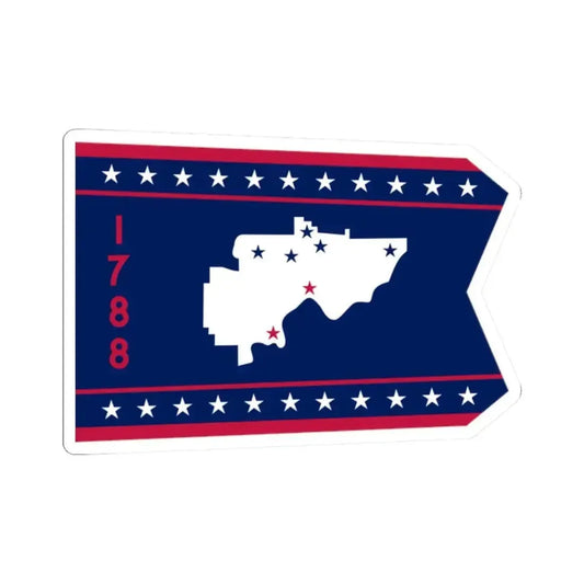 Flag of Washington County Ohio (United States) STICKER Vinyl Kiss-Cut Decal 2 Inch White - The Sticker Space