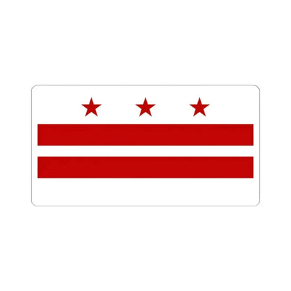 Flag of Washington D.C. 1938 (United States) STICKER Vinyl Kiss-Cut Decal 2 Inch White - The Sticker Space