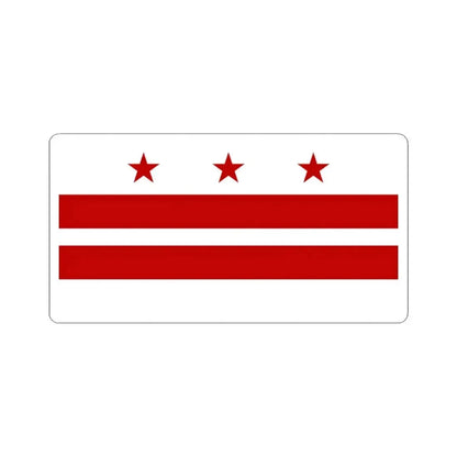 Flag of Washington D.C. 1938 (United States) STICKER Vinyl Kiss-Cut Decal 3 Inch White - The Sticker Space