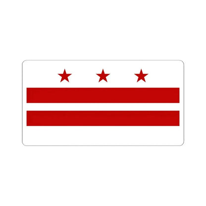Flag of Washington D.C. 1938 (United States) STICKER Vinyl Kiss-Cut Decal 4 Inch White - The Sticker Space