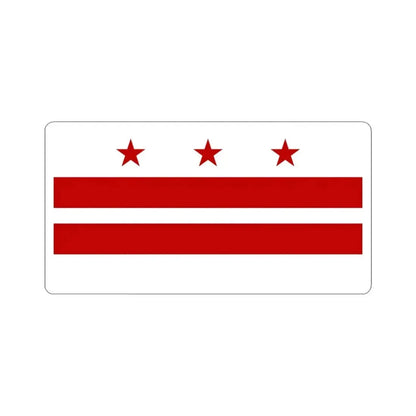 Flag of Washington D.C. 1938 (United States) STICKER Vinyl Kiss-Cut Decal 6 Inch White - The Sticker Space