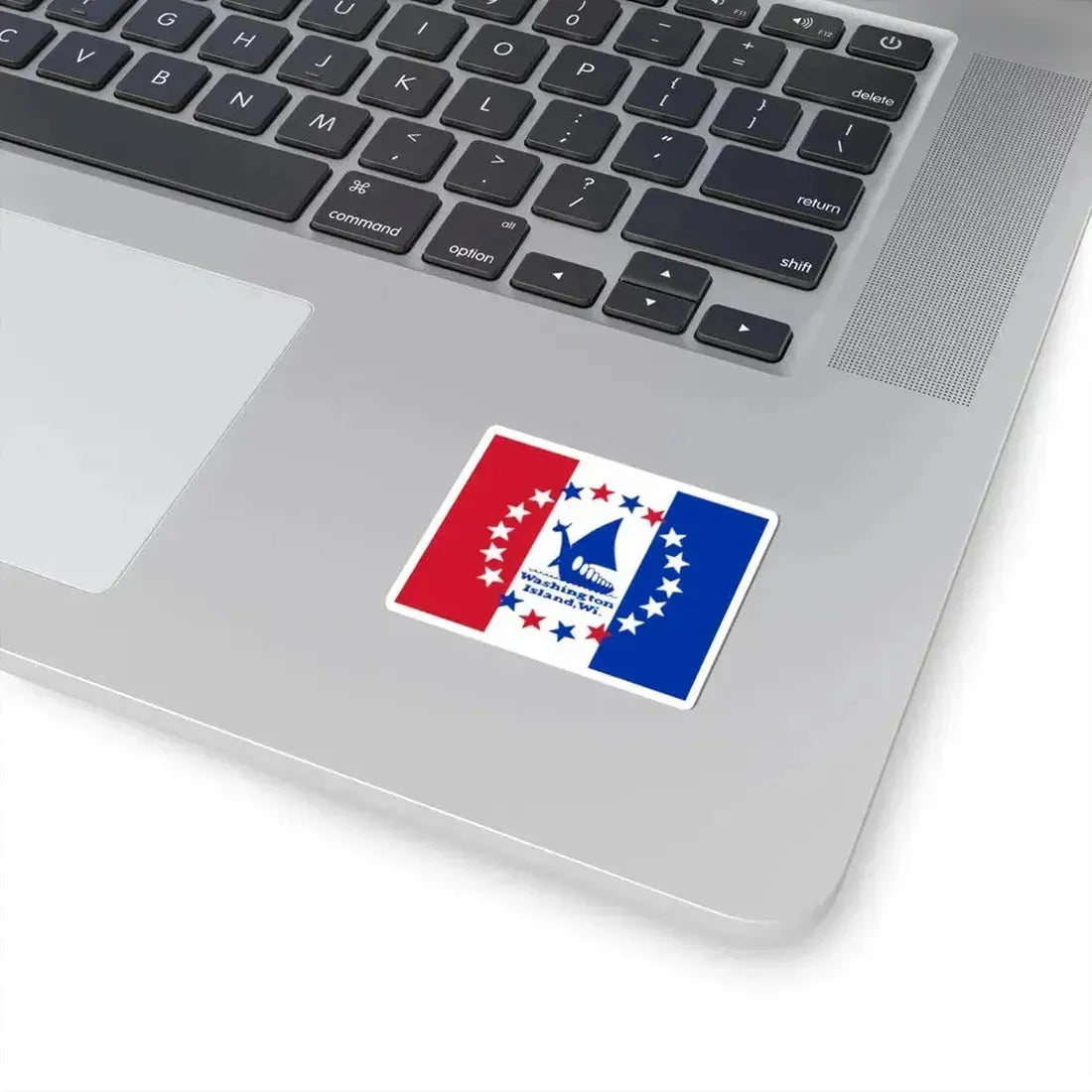 Flag of Washington Island Wisconsin (United States) STICKER Vinyl Kiss-Cut Decal - The Sticker Space
