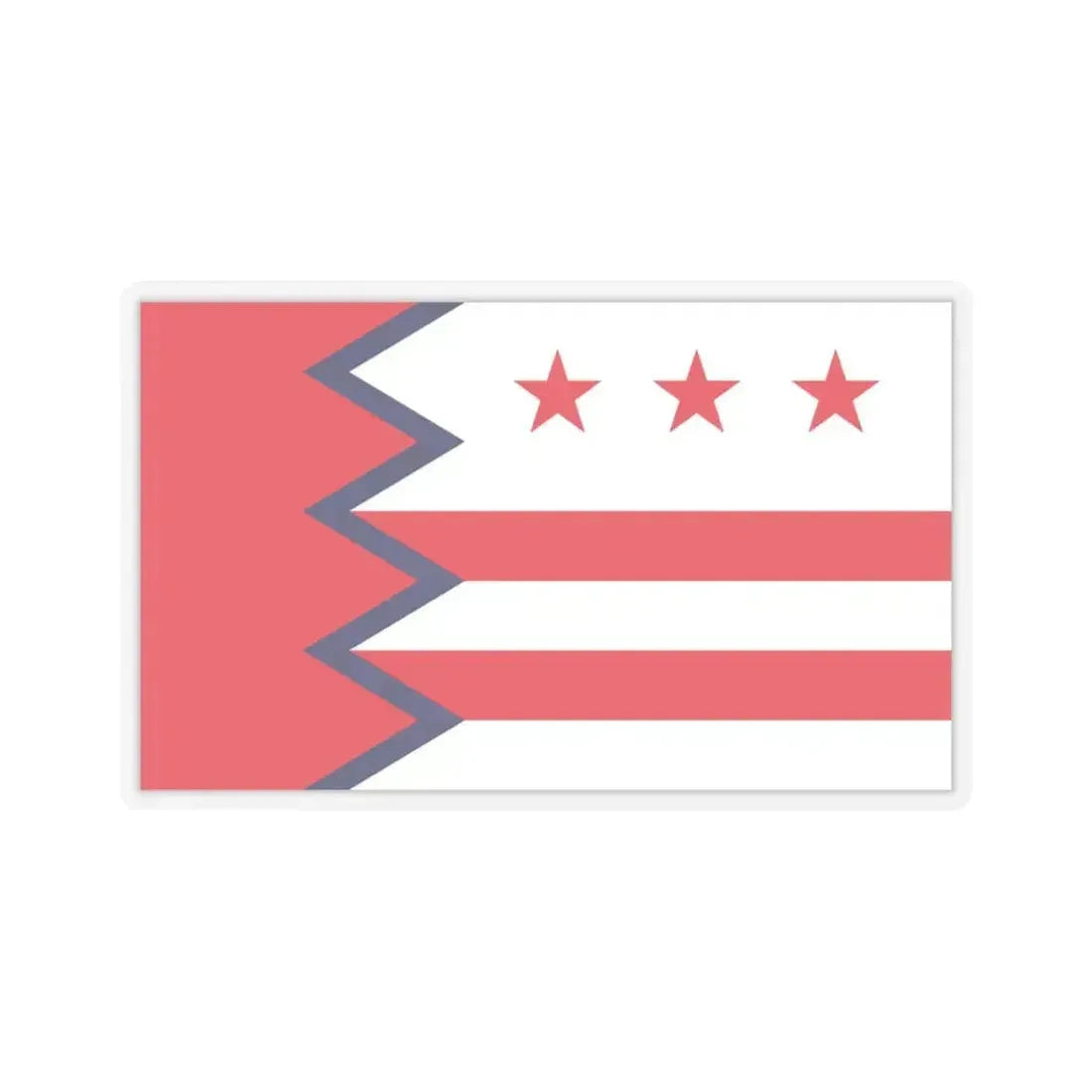 Flag of Washington, Maine - STICKER Vinyl Kiss-Cut Decal 3 Inch Transparent - The Sticker Space