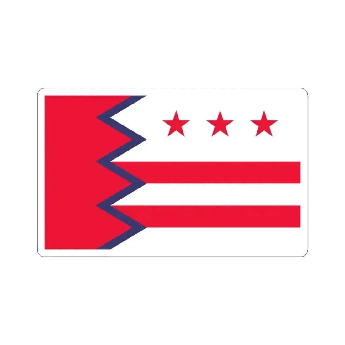 Flag of Washington, Maine - STICKER Vinyl Kiss-Cut Decal 3 Inch White - The Sticker Space