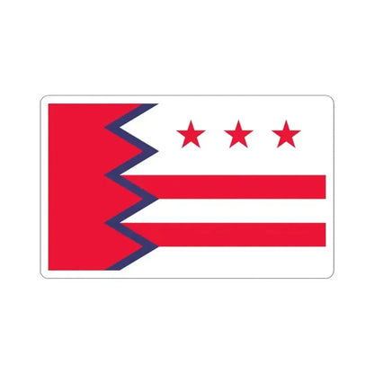 Flag of Washington, Maine - STICKER Vinyl Kiss-Cut Decal 3 Inch White - The Sticker Space