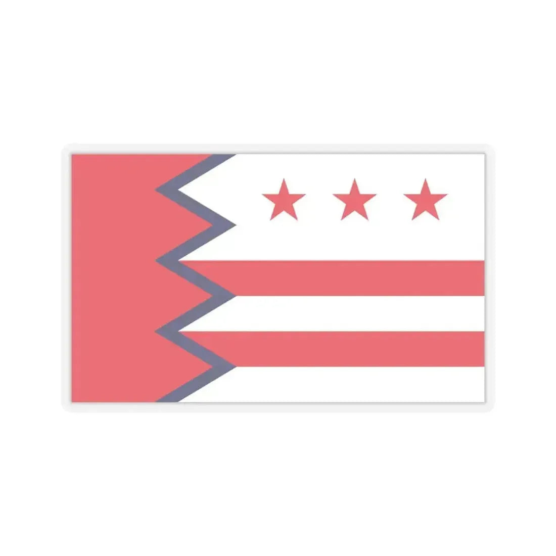 Flag of Washington, Maine - STICKER Vinyl Kiss-Cut Decal 4 Inch Transparent - The Sticker Space
