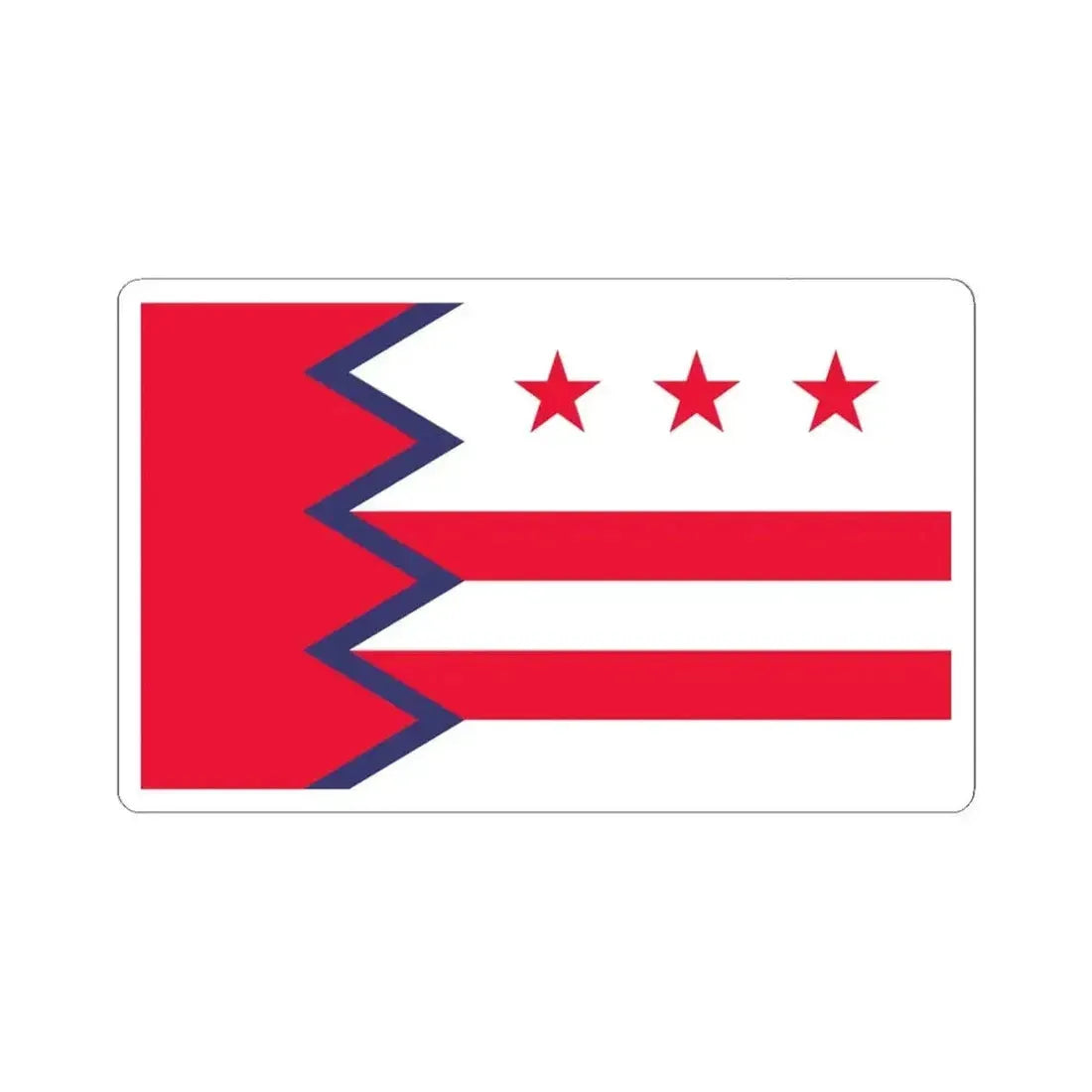 Flag of Washington, Maine - STICKER Vinyl Kiss-Cut Decal 6 Inch White - The Sticker Space