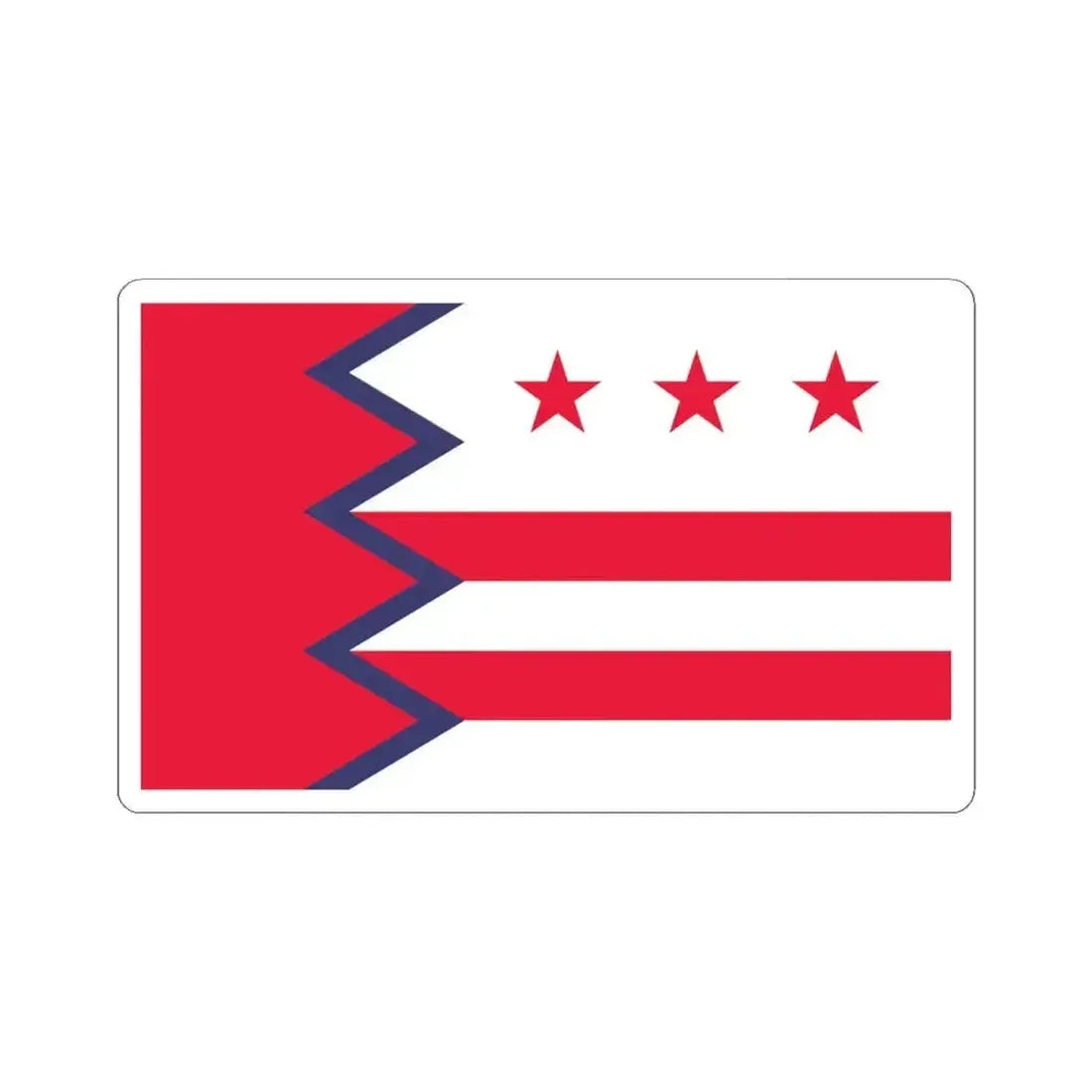 Flag of Washington Maine (United States) STICKER Vinyl Kiss-Cut Decal 4 Inch White - The Sticker Space